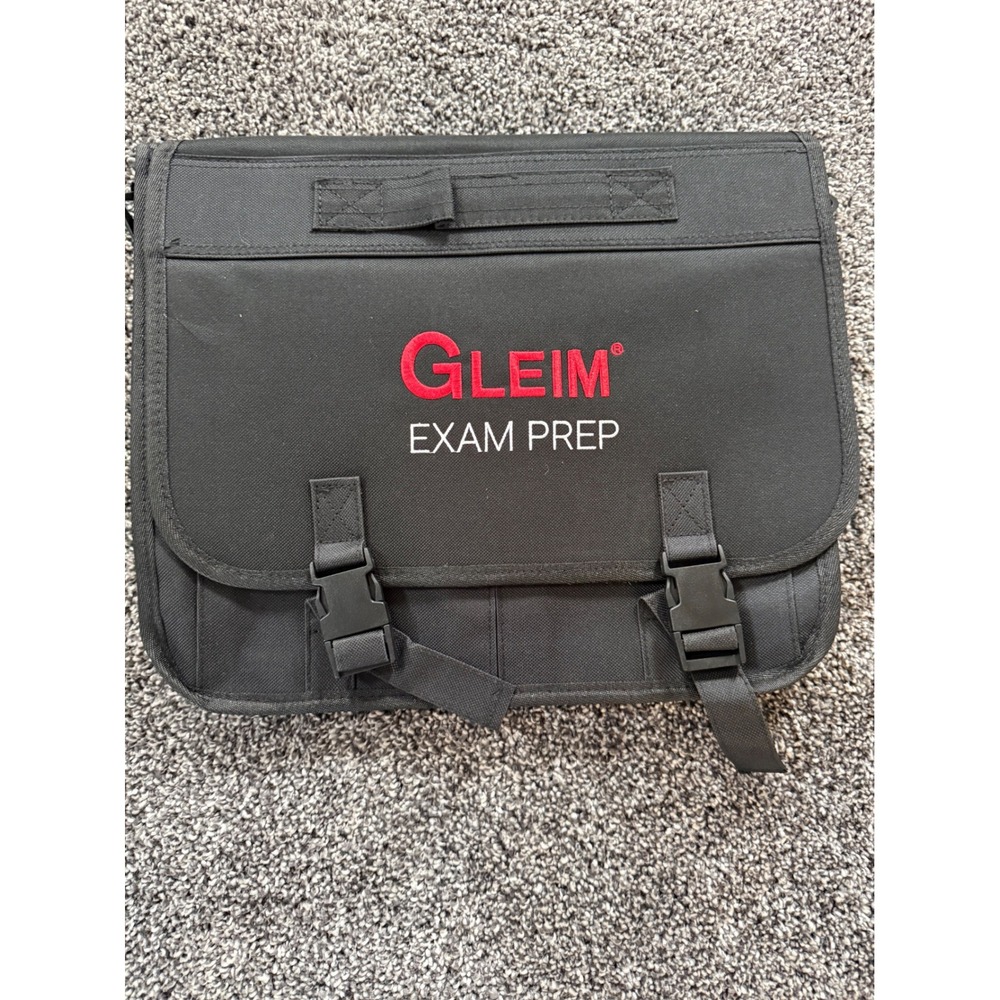 Gleim Exam Prep Messenger Bag Black Canvas Shoulder Laptop Satchel Case